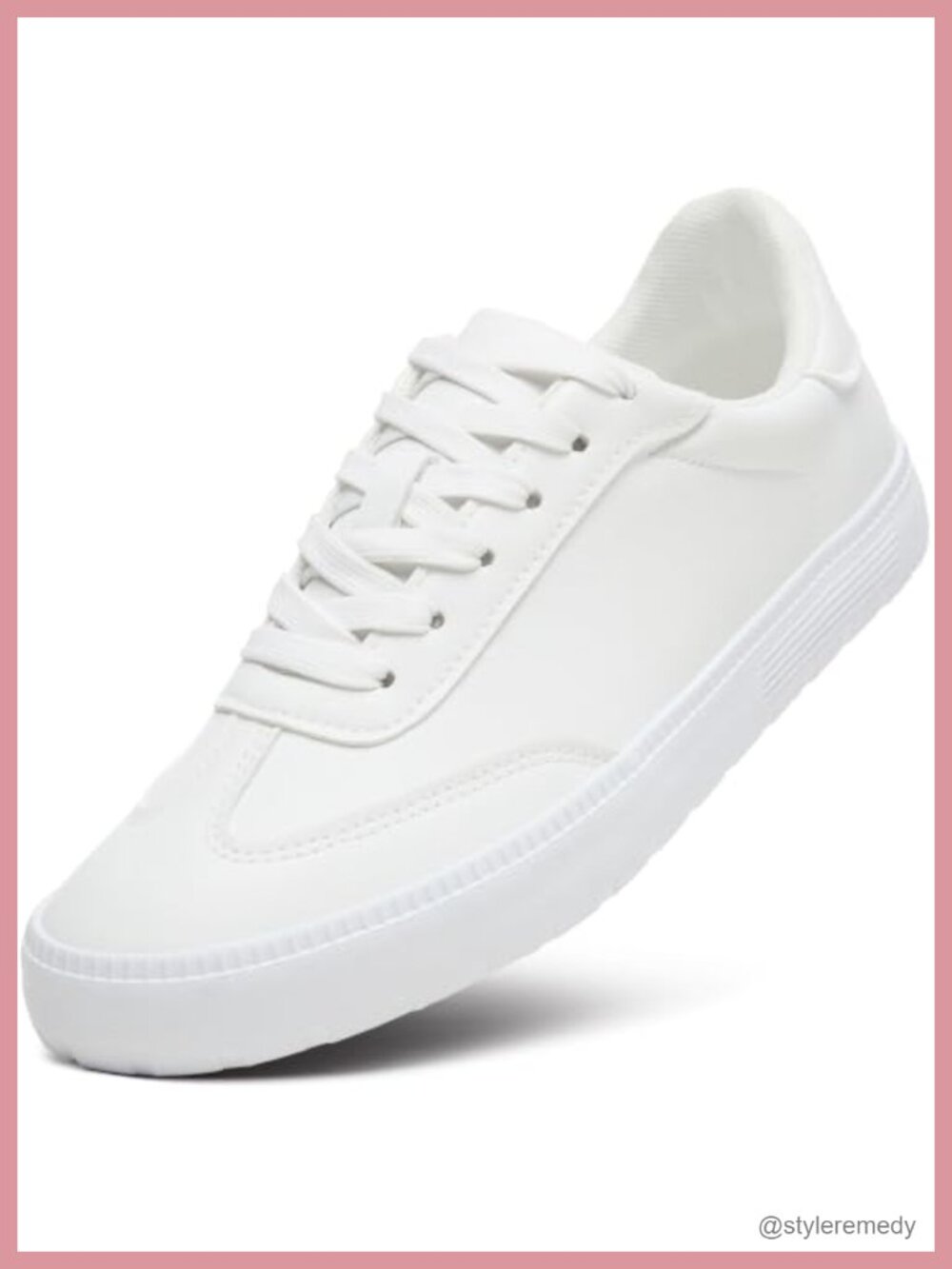 Rominz Women's Low Top PU Leather Casual Tennis Sneakers